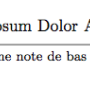 Numéro de notes de bas de page en exposant